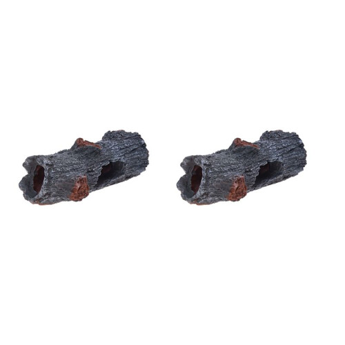 2X Aquarium Decoration Cave Artificial Wood Tree Trunk Root Spawning Ground Cave 1