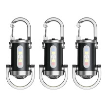 2 in 1 Flashlight and Power Bank Keychain Flashlight Multifunctional Keychain Light for Outdoor Camping Mountain