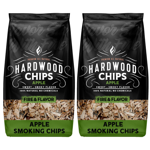 Fire & Flavor Chips di Faggio Premium Naturali, 2-Pack, 2 Libbre