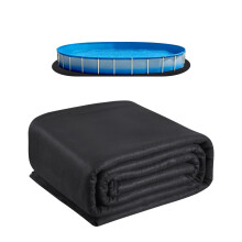 VEVOR 12' x 24' Tappetino per Piscina Ovali, Tappetino Pesante per Piscina Fuori Terra, Proteggi Guarnizioni Piscina