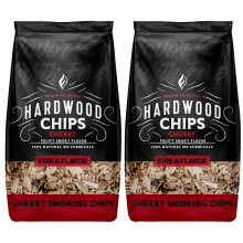 Fire & Flavor Premium Alle Natuurlijke Hardhout Rookchips, 2-Pack, 2 Pond, Kers