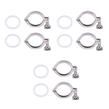 6 Teilige Tri-Clamp Stahl Single Pin Hochleistungs Tri Clamp mit Flügel Mutter für Ferrule Tc mit Silikondichtung 2 Zoll