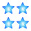 Set van 4 sterrenlichtobjecten voor-Blauw blauw licht 1