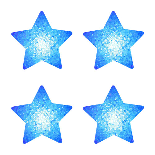 Set van 4 sterrenlichtobjecten voor-Blauw blauw licht