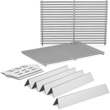 Roestvrij Staal 7524 Grillroosters & 7621 Smaakversterkers, 65505 Warmteafleiders voor Weber Genesis 300 Serie