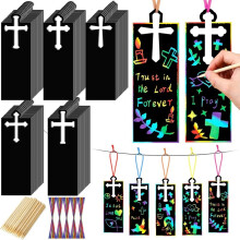 100 Stuks Ornamenten DIY Bladwijzers Papier-Kaarten Regenboogkleuren Knutselset Kraspapier-Religieus Feest Pasen Verjaardag