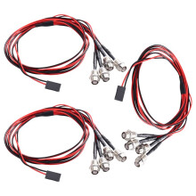 3 Pz Fari LED 4LED e Luce Posteriore 5mm per Hsp Redcat Rc4wd per per Axial Scx10 D90 Auto RC Crawler