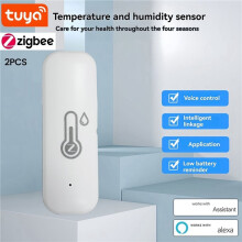 Tuya Zigbee Temperature Humidity Sensor Outdoor IP65 Waterproof APP Remote Monitoring and Alerts Home