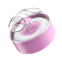 Baby Body Cosmetic Powder Puff and Container Case Infant-Pink