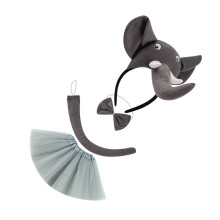 Animal Costume Elephant Ears Headband Tail-Thredimensional el
