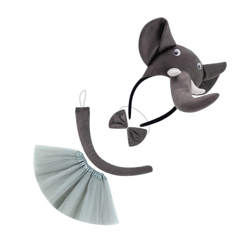 Animal Costume Elephant Ears Headband Tail-Thredimensional el