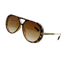 Lunettes de soleil antiques-Cadre imprimé léopard