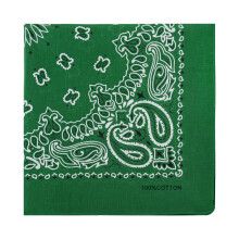 Foulard carré à motif bandanas, foulard léger,-Vert herbe