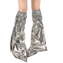 Women Punk PU Leather Leg Warmer Harajuku Grunge Leg Socks