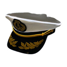 Unieke Captain Design LED Glow Hat, perfect voor festivals,-Wit