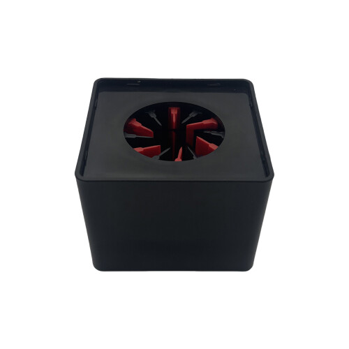 Square Shaped Microphone Flag Station ABS Plastic Logos-Black