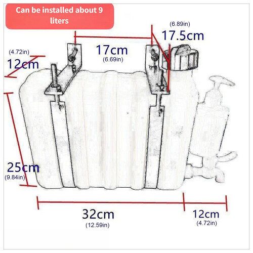Einfach zu installierender 9-Liter-Wassertank mit-Anzug 2