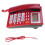 Vaste telefoon met vaste telefoon, grote knop,-Rood 1