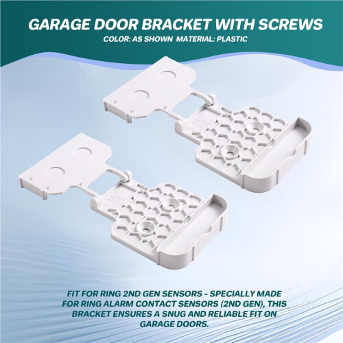 Garage Door Bracket for Ring Alarm Contact Sensor 2nd Gen, Compatible for Ring Accessory (2Pack, Sensor Not Included) 1