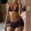 3-delige halter bikiniset voor dames, stippen,-Witte M 4