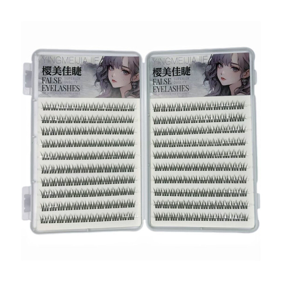 Phui-Pet-Supplies (Single Box) No Glue False Lashes For Women, Natural Fish Tail Look