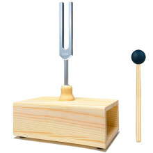 528Hz StäMgaffel med ResonanslåDa, Aluminiumlegering, TräHöGtalare, Perfekt för SPA-Aromaterapi, Resonansundervisning