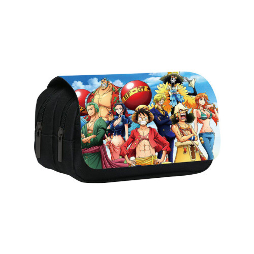 (4) Pattern Piece One Double Layer Flip Cover Student Stationery Pencil Bag Storage