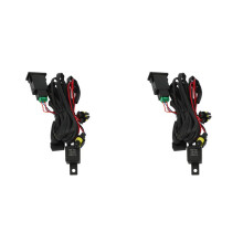 2X Set of Wiring Harness Sockets Wire + with Led Indicators Relay Cable for Fog Light Lamp for