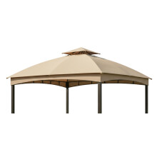 Garden Winds Telo di Ricambio Rinforzato RipLock 350 per Gazebo 10' x 12' con Struttura Marrone