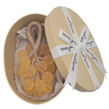 Kristall-Seifenstück in Traubenform,-Band-Geschenkbox y25
