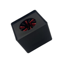 Les logos de station de drapeau de micros de cube d'ABS-Noir