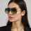 Lunettes de soleil modernes à imprimé-Cadre vert léopard 11