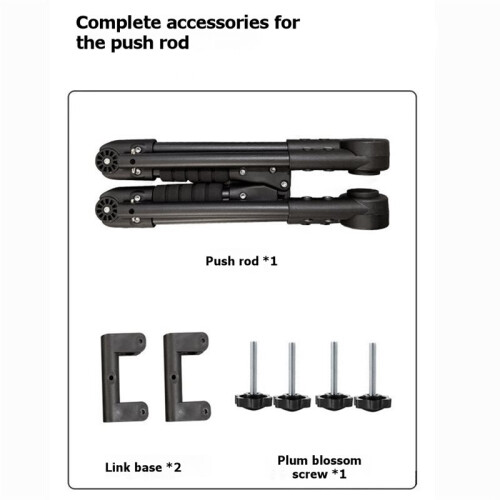 Adjustable Wagon Push Handle with Hook and Loop Strips Foldable Push Handle for Camping Wagons Canopy 1