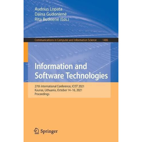 Information and Software Technologies 27th International Conference IC