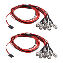 2 Stück 8LED LED Scheinwerfer Rücklicht für Hsp Redcat Rc4wd für für Axial Scx10 D90 RC Auto Crawler