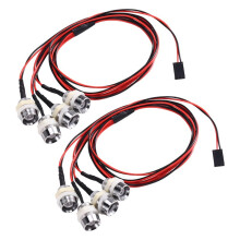 2 Stück 4LED LED Scheinwerfer Rücklicht 8mm für Hsp Redcat Rc4wd für für Axial Scx10 D90 RC Auto Crawler