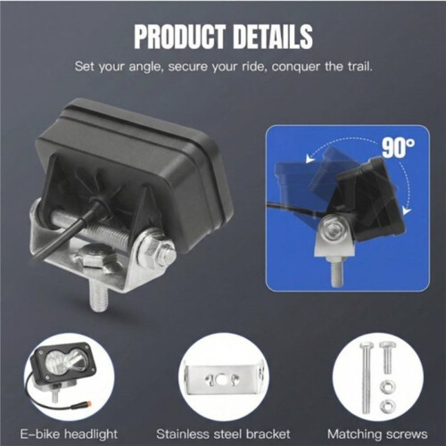 Spotlight LED Universal de 3 Polegadas para Pickup Offroad, À Prova D'Água, para Luz Frontal de Motocicleta Q20, Plug-And-