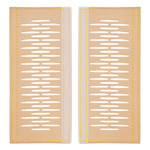 2 Stück Leder-Wickelhülle, 6,4 cm,-Beige 2