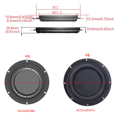 Haut-parleur à diaphragme de caisson de basses,-6,5 pouces 1