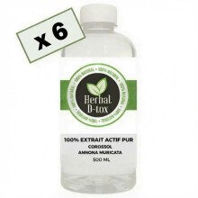 Graviola (Corossol) 500ml Puhtaat Nesteuutteet – 100% Vesi – Solutuki, Immuniteetti ja Luonnollinen Elinvoima 6 Kappaleen Pakkaus