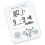 Digitale kleine metronoom Professionele clip-on LCD Digitale-Wit 1
