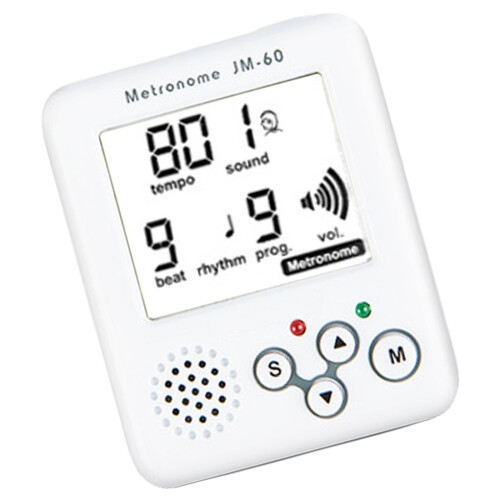 Digitale kleine metronoom Professionele clip-on LCD Digitale-Wit
