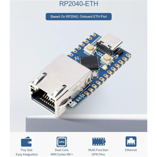 Waveshare RP2040-ETH  Development Board with Ethernet Port Dual Core RP2040 Processor for Raspberry Pi 2