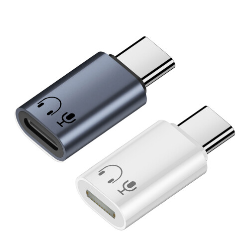 USB C-hoofdtelefoonaudio-adapter voor telefoon 16-Wit 1