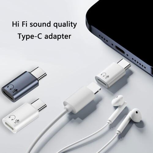 USB C-hoofdtelefoonaudio-adapter voor telefoon 16-Wit 2
