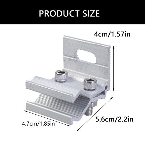 Pinces de fixation de panneaux solaires, 4 pièces, pinces de 1