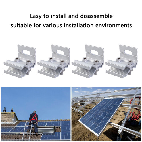 Pinces de fixation de panneaux solaires, 4 pièces, pinces de 2