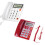 Vaste telefoon met vaste telefoon, grote knop,-Rood 2