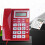 Vaste telefoon met vaste telefoon, grote knop,-Rood 3