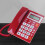 Vaste telefoon met vaste telefoon, grote knop,-Rood 5